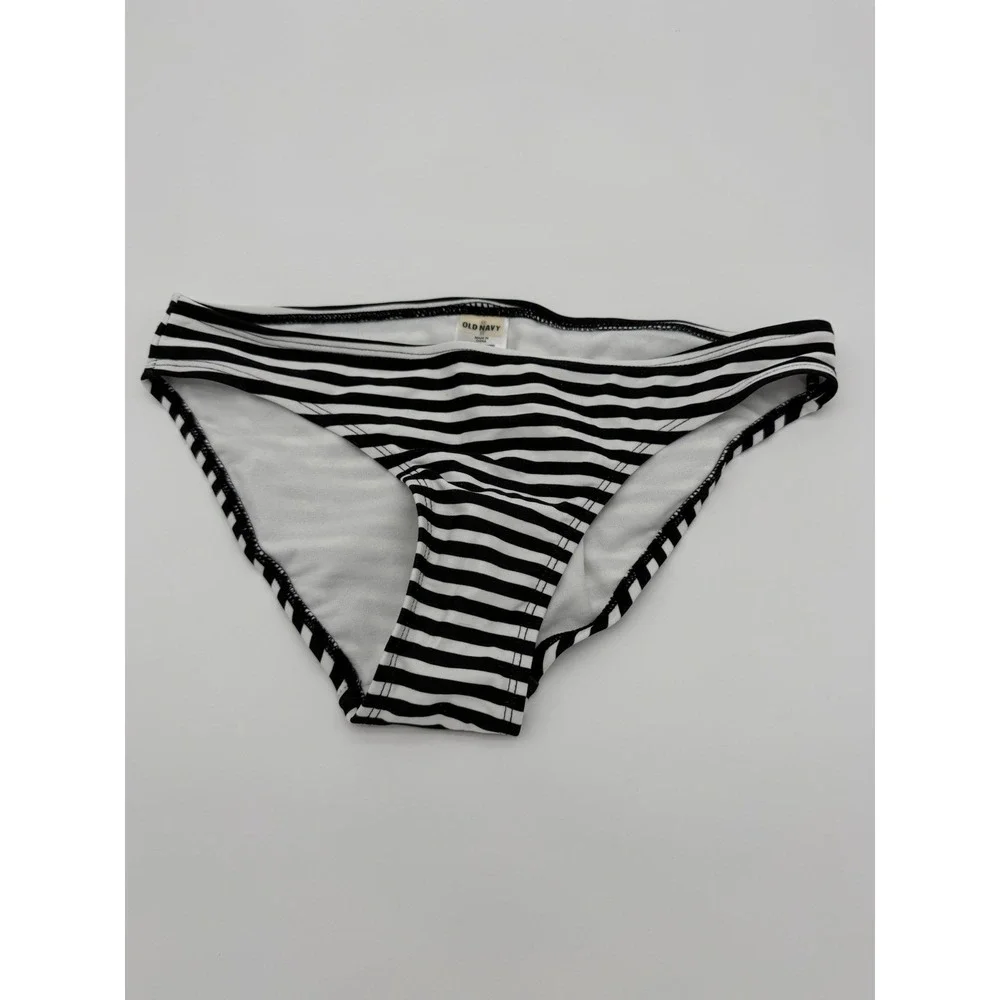 Red Halter Top,‎ Black Stripe Bottom Swimsuit-XS-Beach-Pool-Resort-Retro-NWOT